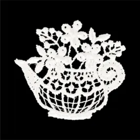 Écusson Fleur Dentelle Panier